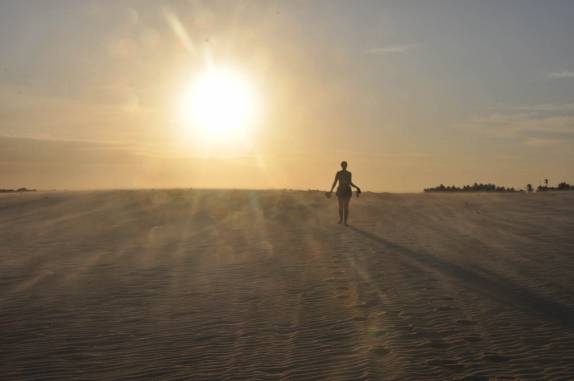 Fim de tarde nas dunas de Galos, na região de Galinhos - RN